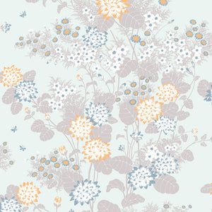 Chinese Floral wallpaper in Nullarbor by Natty & Polly, full pattern view