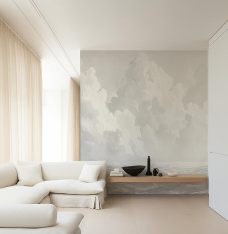 Printed wall mural example: Coastal Clouds by Olive et Oriel