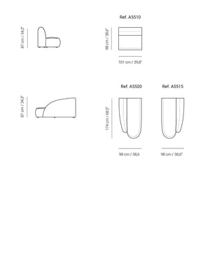 Beluga Belt Curved Modular Sofa, Cocolea, , ,