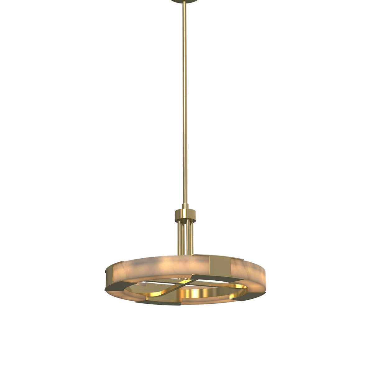 Evrae Round Alabaster Disc Pendant with Gold-Finish Steel, Maison Debrah, , ,