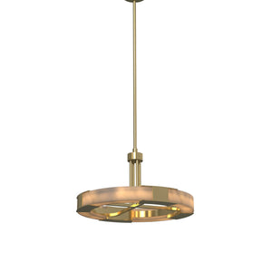 Evrae Round Alabaster Disc Pendant with Gold-Finish Steel, Maison Debrah, , ,