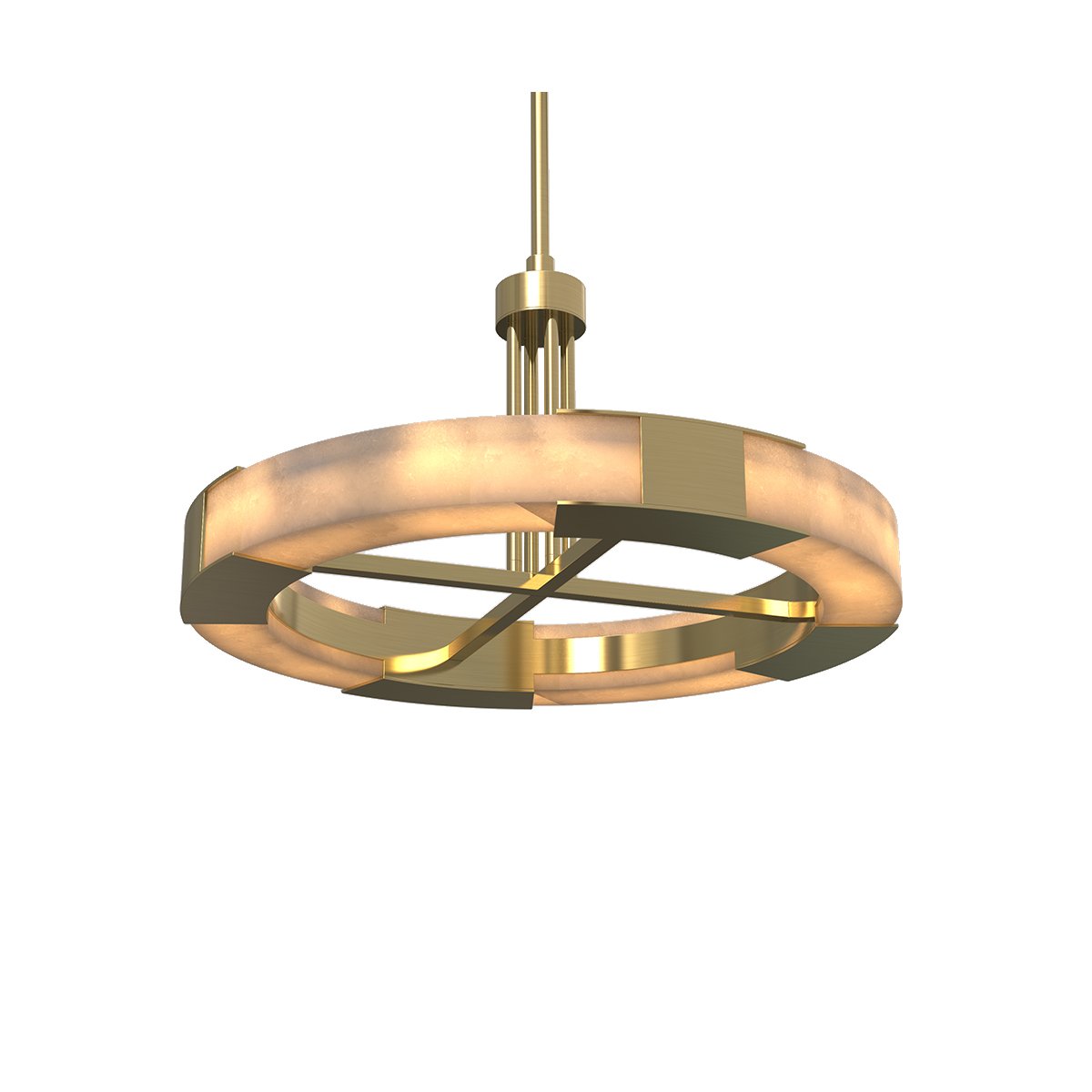 Evrae Round Alabaster Disc Pendant with Gold-Finish Steel, Maison Debrah, , ,