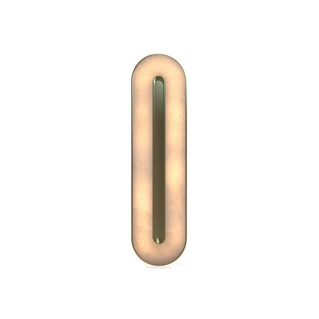 Maison Debrah Candeza slim vertical alabaster wall light with gold steel mount
