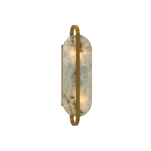 Maison Debrah Nivara wall light with veined alabaster shade and steel details