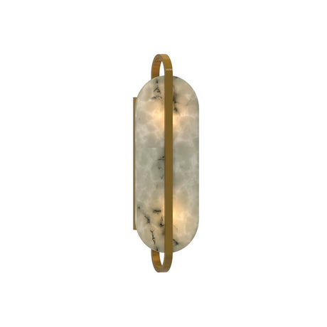 Maison Debrah Nivara wall light with veined alabaster shade and steel details