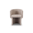 Nerion Barrel Back Upholstered Dining Chair in Warm Sand, Maison Debrah, , ,