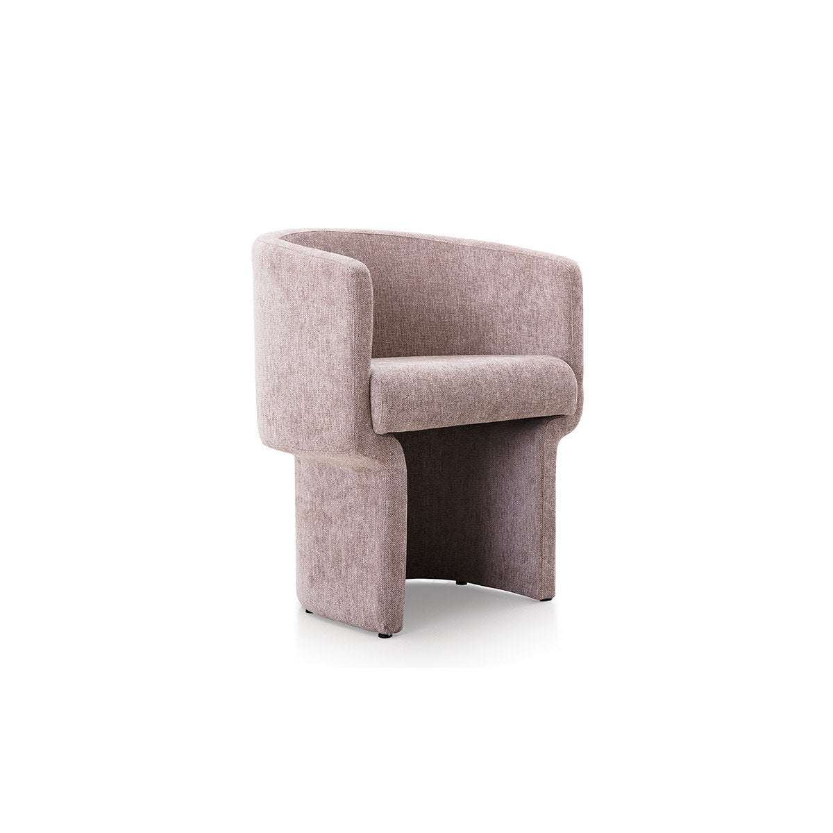 Nerion Barrel Back Upholstered Dining Chair in Warm Sand, Maison Debrah, , ,
