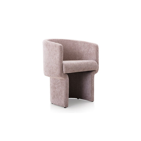 Nerion Barrel Back Upholstered Dining Chair in Warm Sand, Maison Debrah, , ,