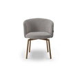 Lunelle Upholstered Dining Chair with Brushed Bronze Steel Legs, Maison Debrah, , ,