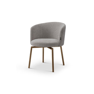 Lunelle Upholstered Dining Chair with Brushed Bronze Steel Legs, Maison Debrah, , ,