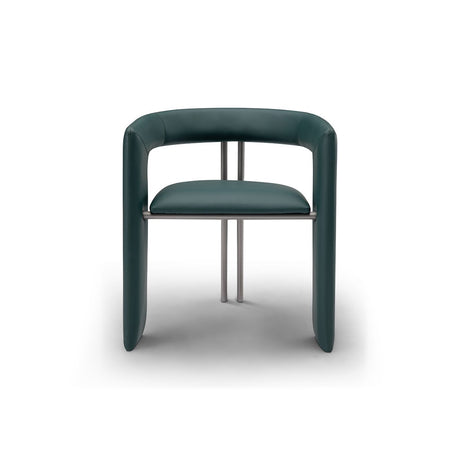 Elisara Faux Leather Dining Chair on Brushed Nickel Legs, Maison Debrah, , ,