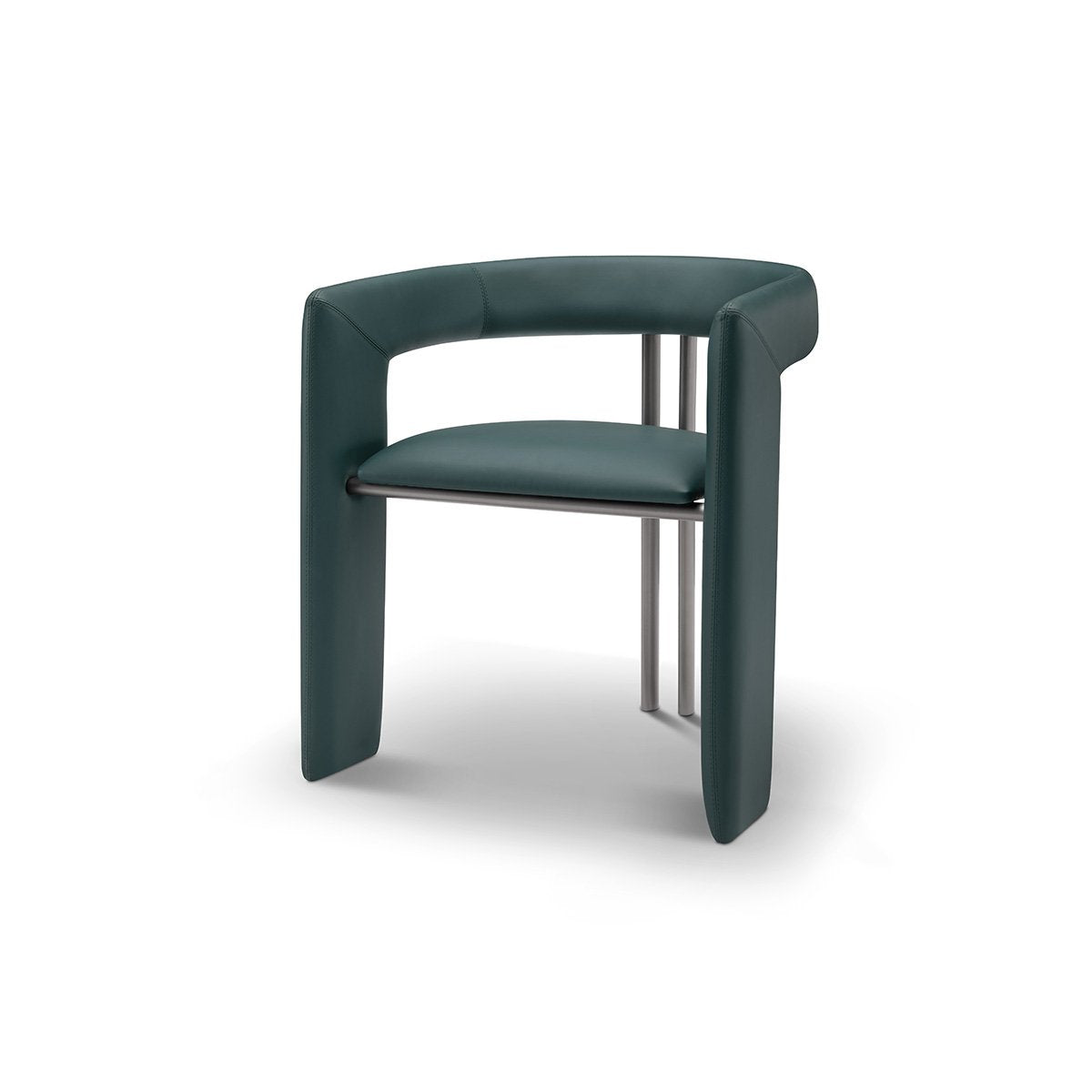 Elisara Faux Leather Dining Chair on Brushed Nickel Legs, Maison Debrah, , ,