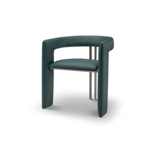 Elisara Faux Leather Dining Chair on Brushed Nickel Legs, Maison Debrah, , ,