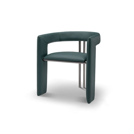 Elisara Faux Leather Dining Chair on Brushed Nickel Legs, Maison Debrah, , ,