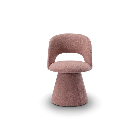 Gwyneira Curved Fully Upholstered Dining Chair on Round Base, Maison Debrah, , ,