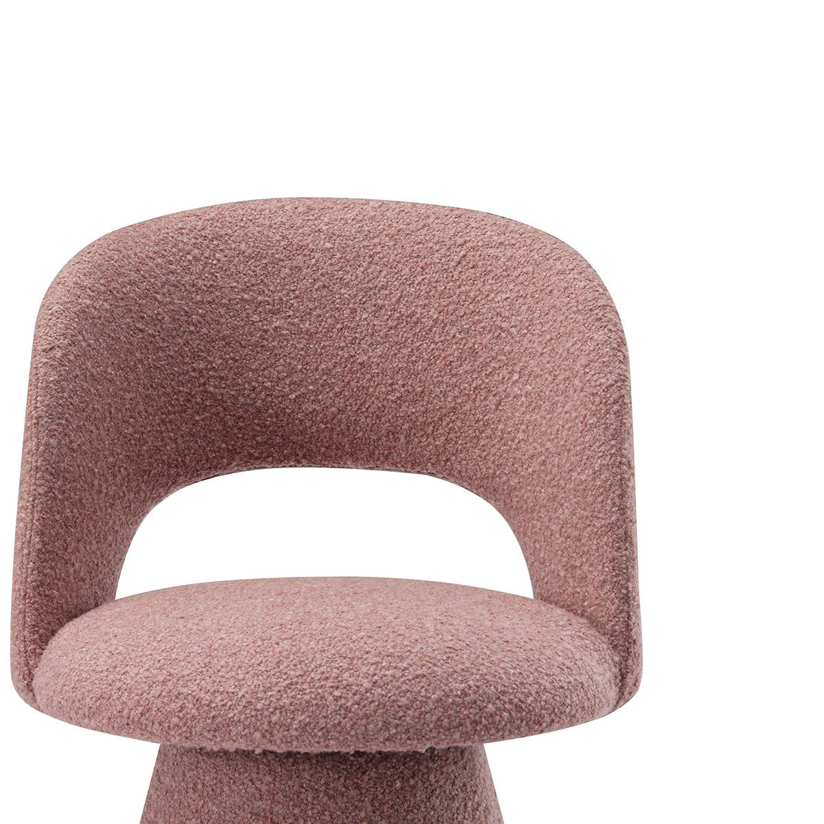 Gwyneira Curved Fully Upholstered Dining Chair on Round Base, Maison Debrah, , ,