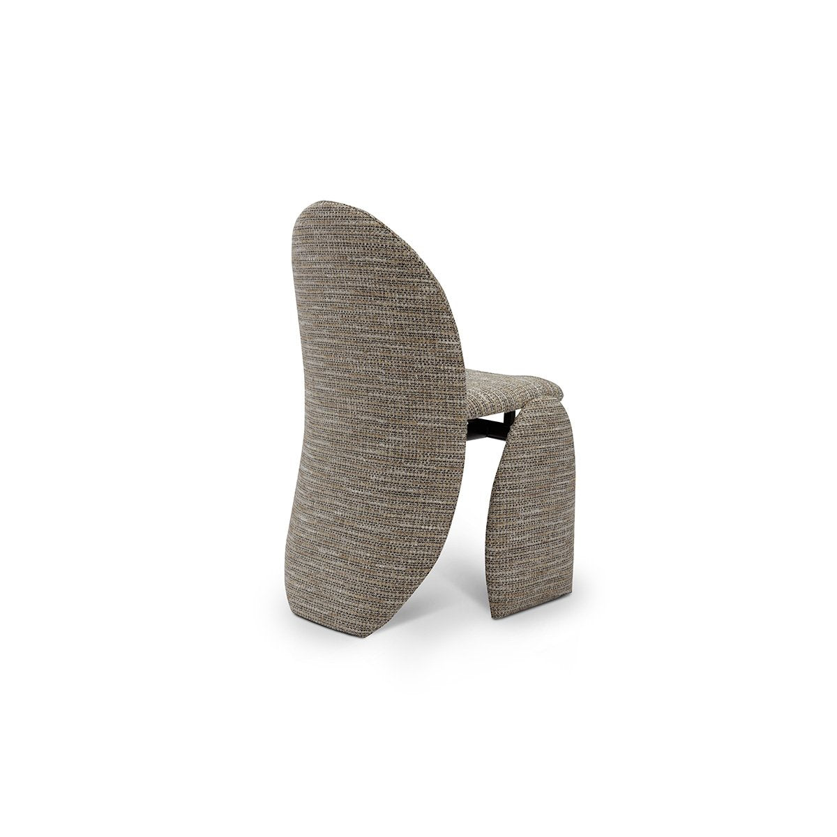 Werlon Upholstered Dining Chair with Arched Sides & Black Metal Legs, Maison Debrah, , ,