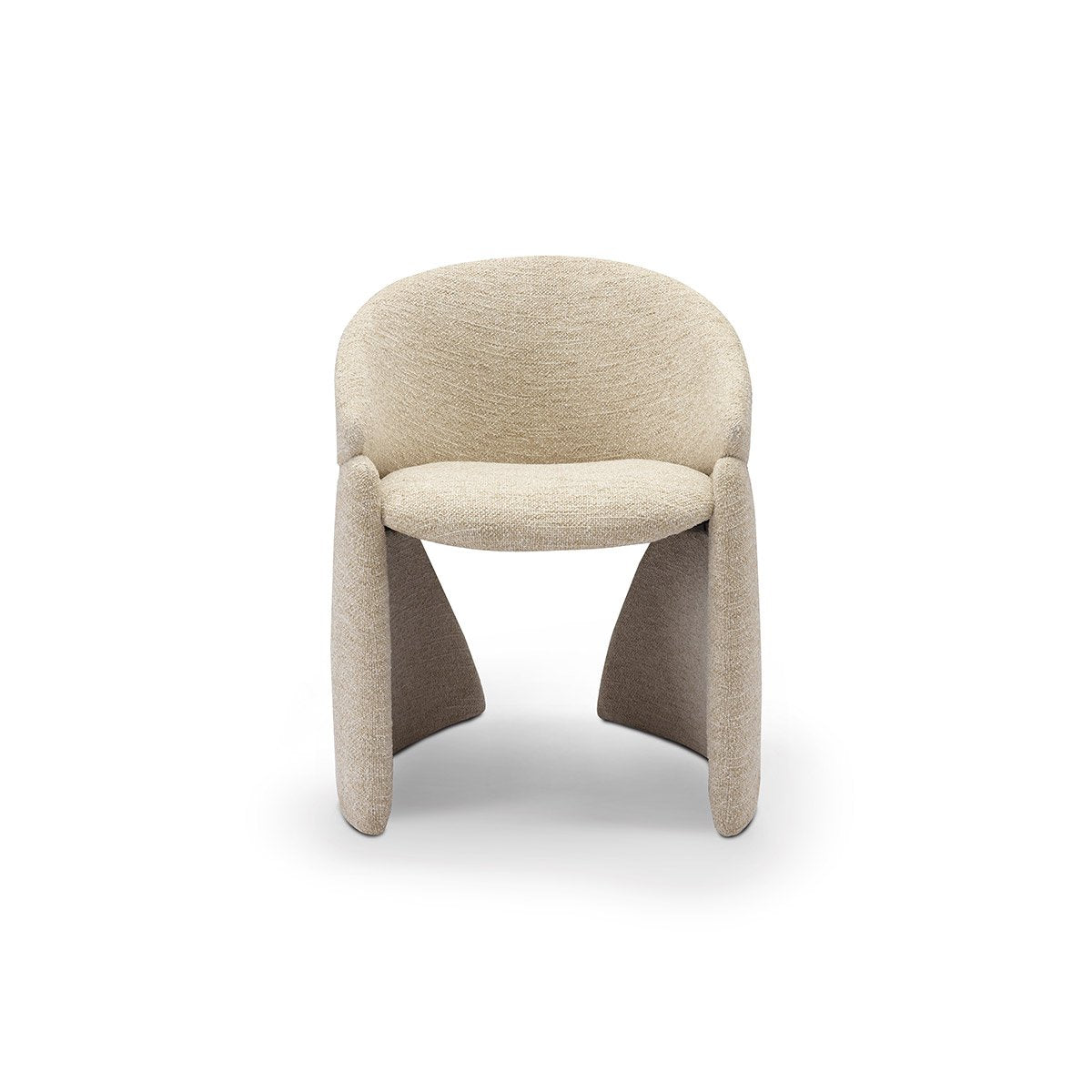 Cerlin Curved Upholstered Dining Chair with Shell Back, Maison Debrah, , ,