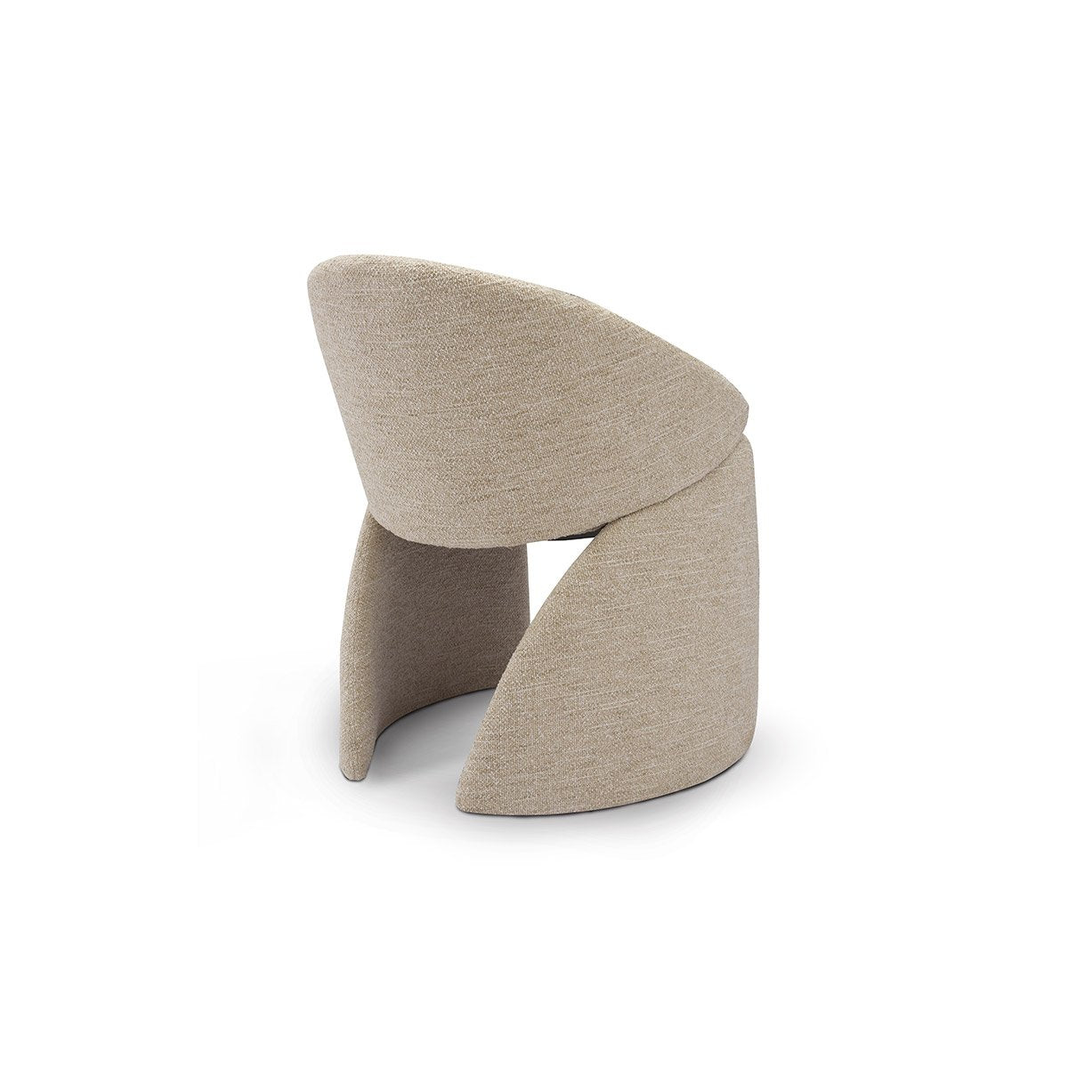 Cerlin Curved Upholstered Dining Chair with Shell Back, Maison Debrah, , ,