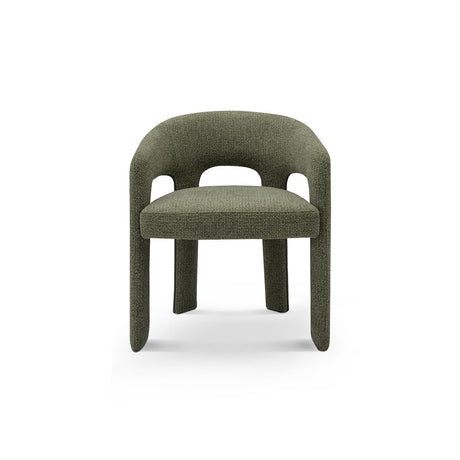 Selvor Curved Upholstered Dining Armchair in Textured Woven Fabric, Maison Debrah, , ,