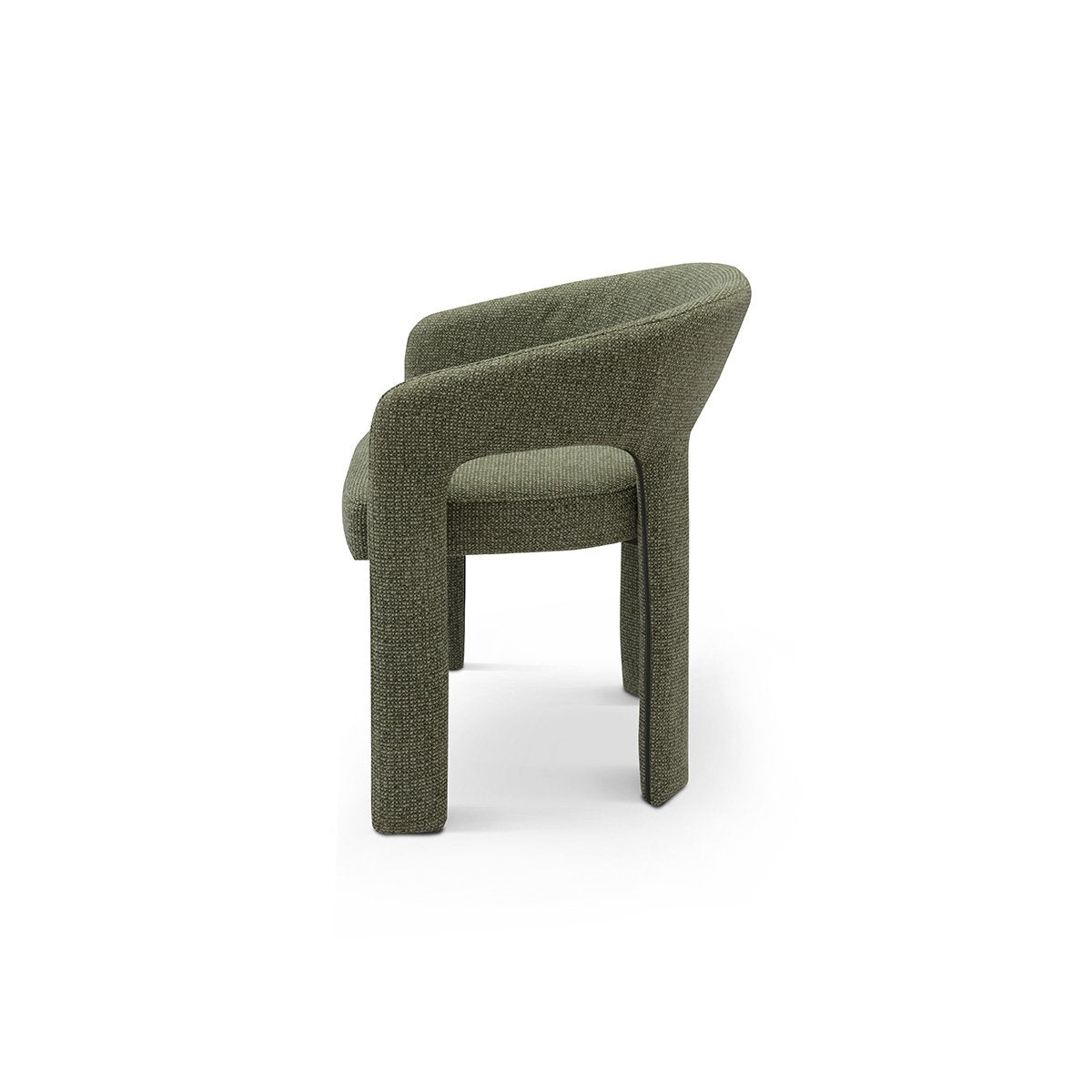 Selvor Curved Upholstered Dining Armchair in Textured Woven Fabric, Maison Debrah, , ,