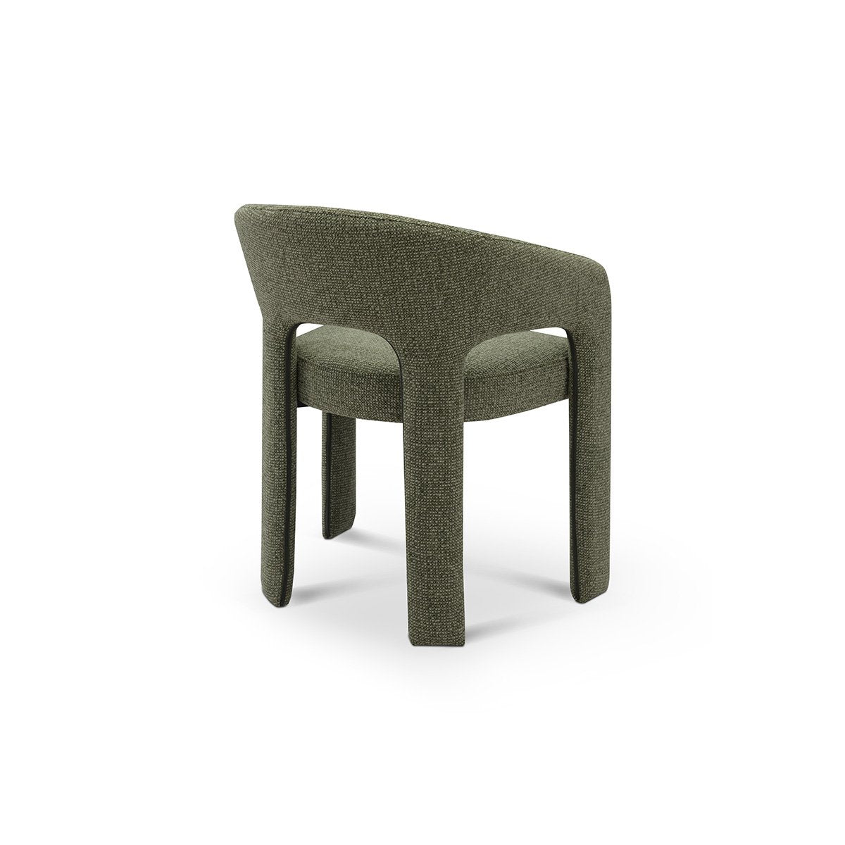 Selvor Curved Upholstered Dining Armchair in Textured Woven Fabric, Maison Debrah, , ,