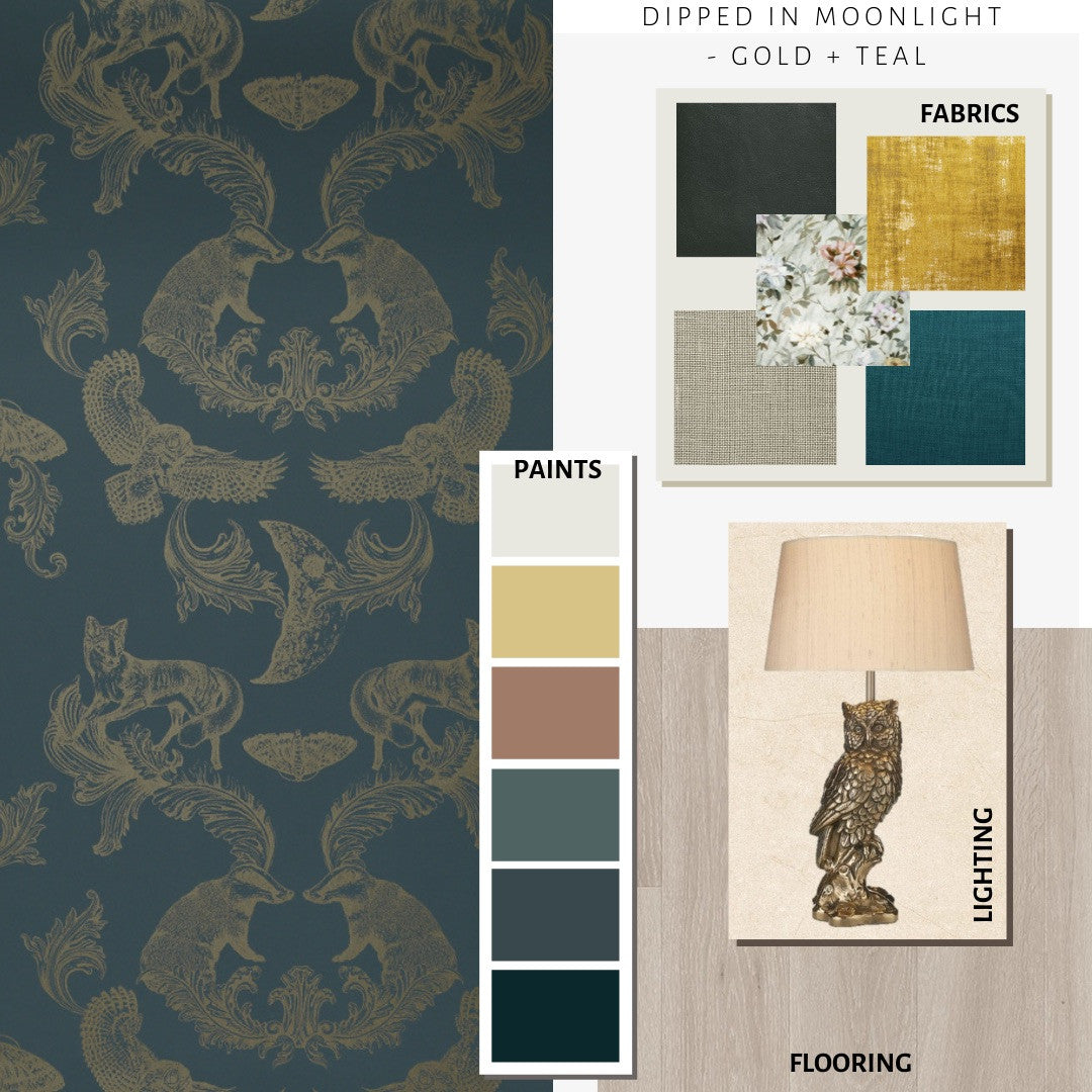Dipped in Moonlight Wallpaper, Cocolea Natty & Polly, , ,