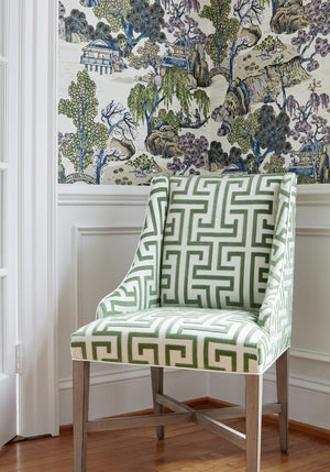 Asian Scenic wallpaper by Natty & Polly, styled in an interior