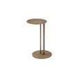 Maison Debrah Gravin small round brass side table with two slender stems on a circular base