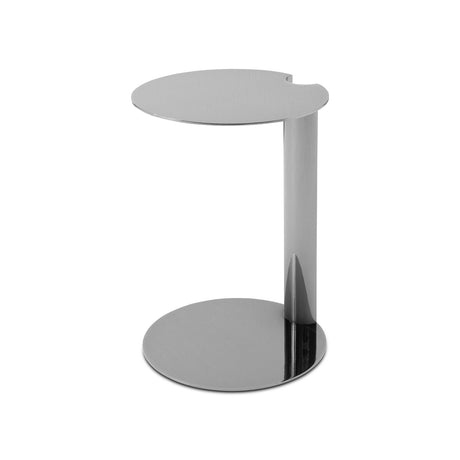 Maison Debrah Carte compact square side table in brass metallic finish