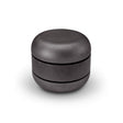 Maison Debrah Halden round grey lacquered side table with two rotating top tiers
