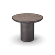 Bellevie Round Sapphire Marble Side Table with Soft Grey Frame, Maison Debrah, , ,
