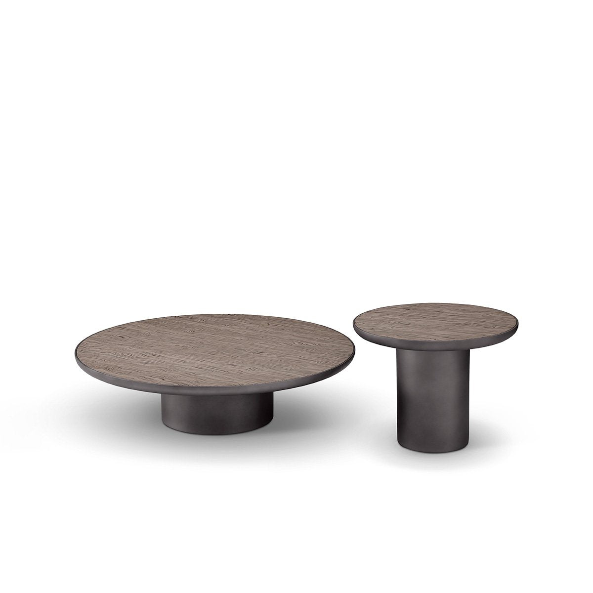 Bellevie Round Sapphire Marble Side Table with Soft Grey Frame, Maison Debrah, , ,