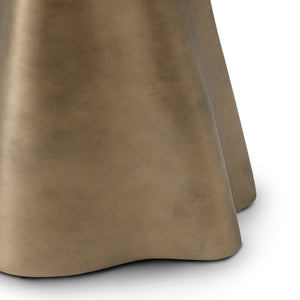 Fondre Sculptural Side Table in Vintage Brass Finish, Maison Debrah, , ,