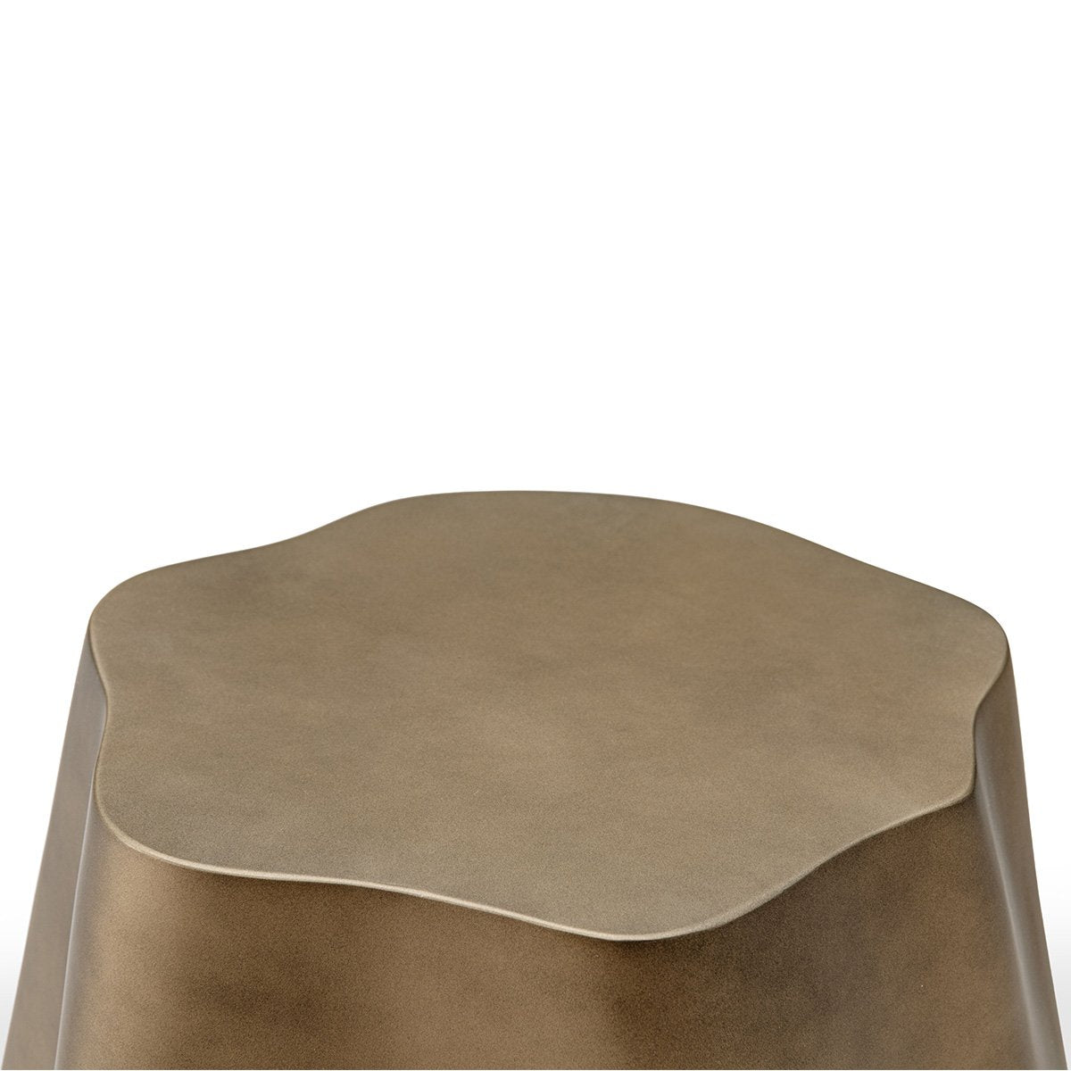 Fondre Sculptural Side Table in Vintage Brass Finish, Maison Debrah, , ,