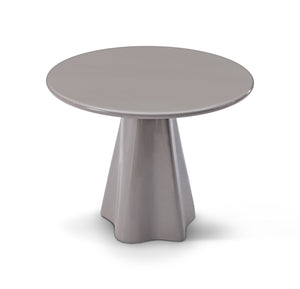 Fondre Rotonde Lobed Side Table in Warm Grey High-Gloss Lacquer, Maison Debrah, , ,