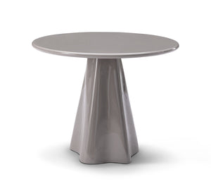 Fondre Rotonde Lobed Side Table in Warm Grey High-Gloss Lacquer, Maison Debrah, , ,
