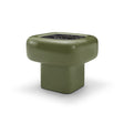 Maison Debrah Ustrel green marble side table in olive high-gloss lacquer