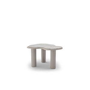 Hestor Cloud-Shaped Travertine Side Table with Khaki Gloss Legs, Maison Debrah, , ,