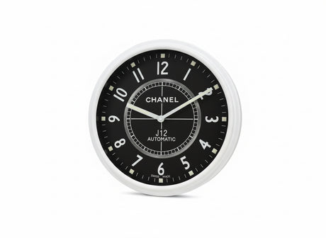 Black & White Decorative Wall Clock | 35cm Quartz – Luxury Logo Style, Cocolea, , ,