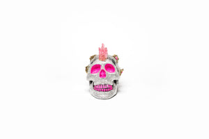 Mr Pinky by Cristian Constantin - LED light up Swarovski & Quartz Skull Sculpture, Cocolea, , ,