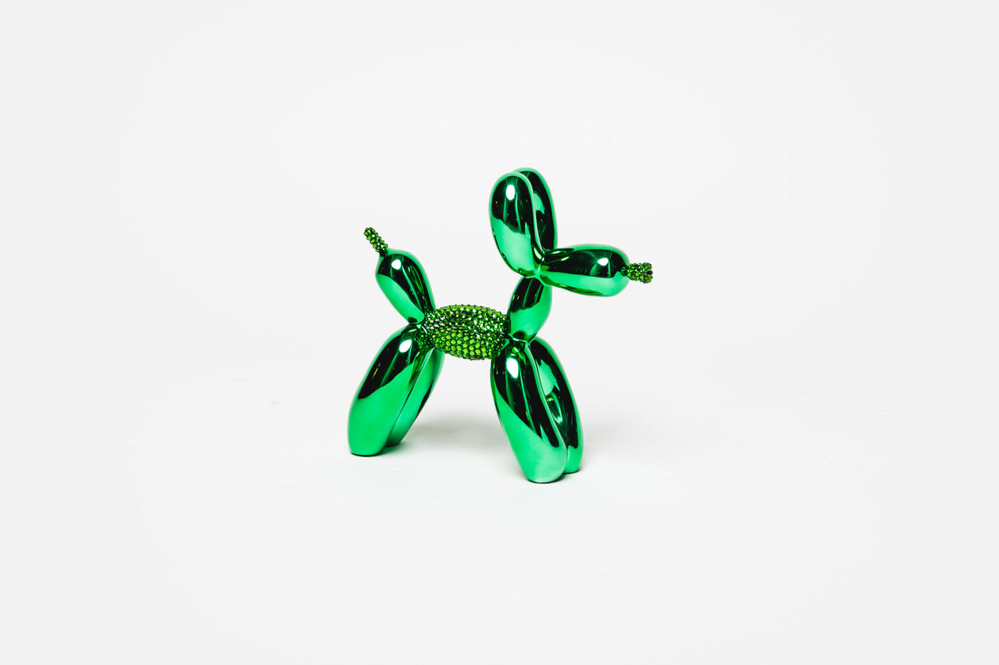 Swarovski and resin Balloon Dog - Green, , Cocolea, , ,