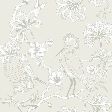 Egrets Wallpaper, Cocolea Natty & Polly, Champagne, Per roll (61.5 cm × 10 m),