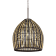 Holden woven beehive outdoor pendant by Troy Lighting in bronze