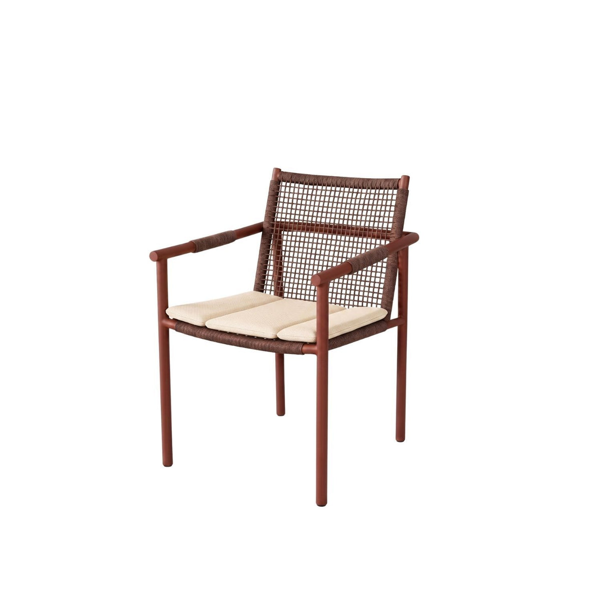 Elin Outdoor Dining Armchair – Almond/Earth by Satara – view 4