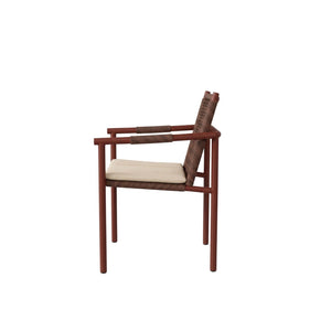 Elin Outdoor Dining Armchair – Almond/Earth by Satara – view 3