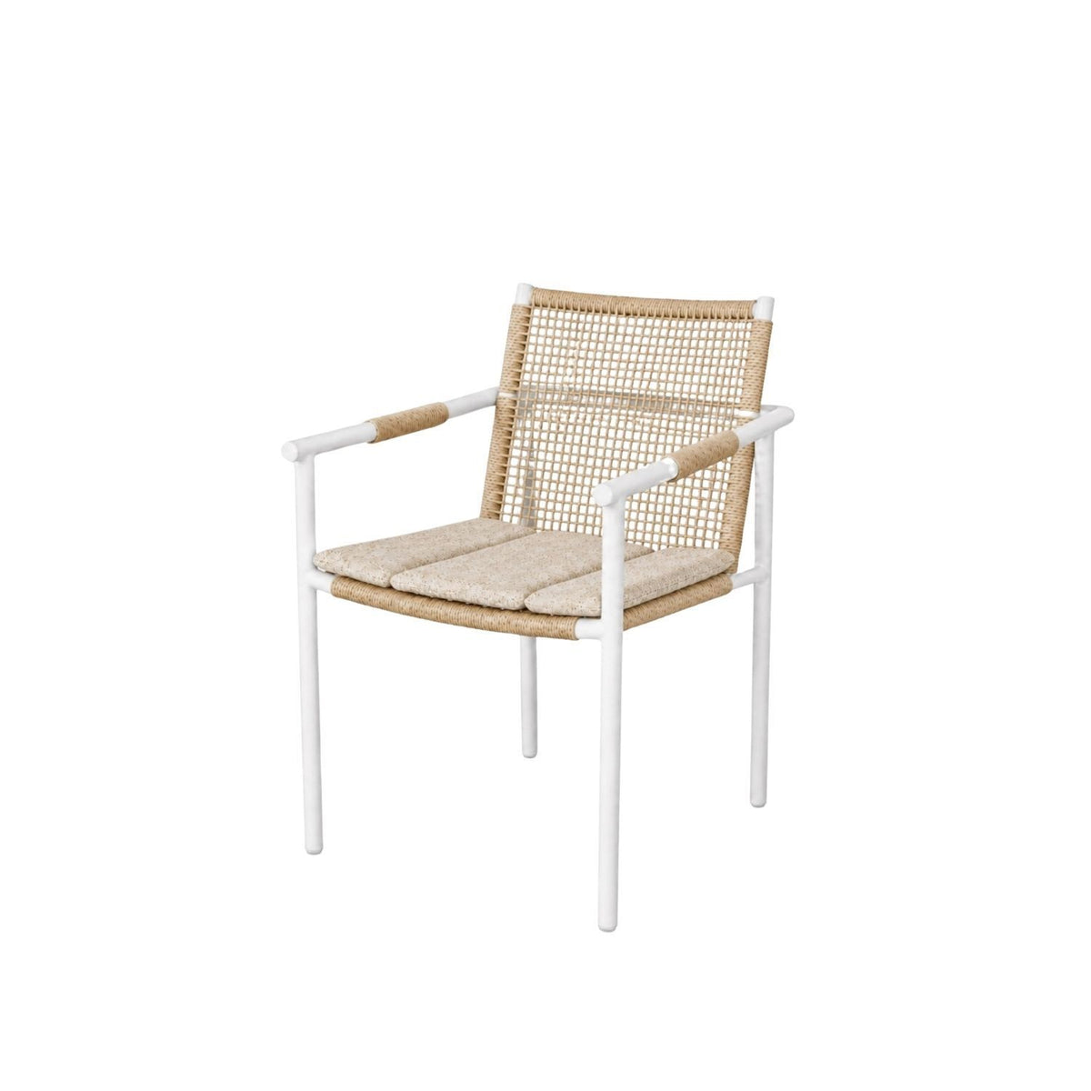 Elin Outdoor Dining Armchair – Clay/Chalk by Satara – view 2