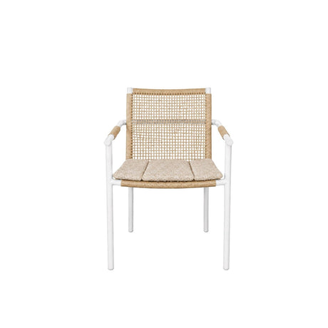 Elin Outdoor Dining Armchair – Clay/Chalk by Satara