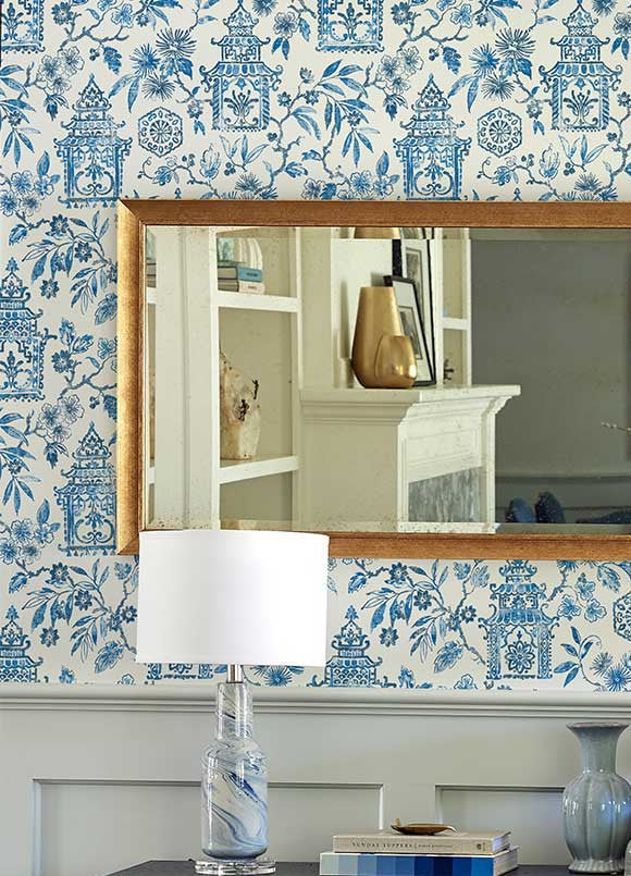 Helaine Wallpaper, Cocolea Natty & Polly, Royal Blue, Per roll (52 cm × 10 m),