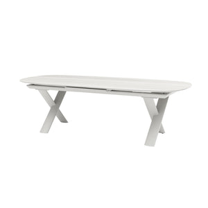Alba Outdoor Extension Dining Table – White by Satara – view 6